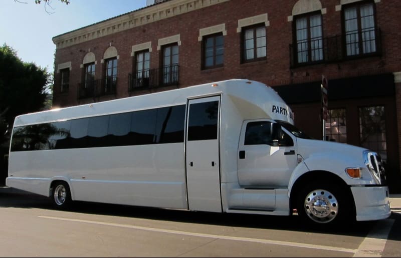 Addison 30 Passenger Party Bus White