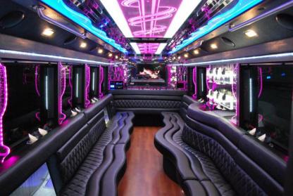 Addison 50 Passenger Party Bus Interior